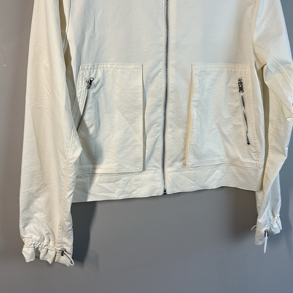 NWT Calia Womens Twill Cargo Jacket Ivory Size XS Mock Neck Athleisure Gym Zip - Picture 7 of 16
